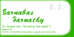 barnabas harmathy business card